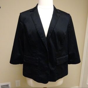 Lane Bryant Black button blazer w pockets